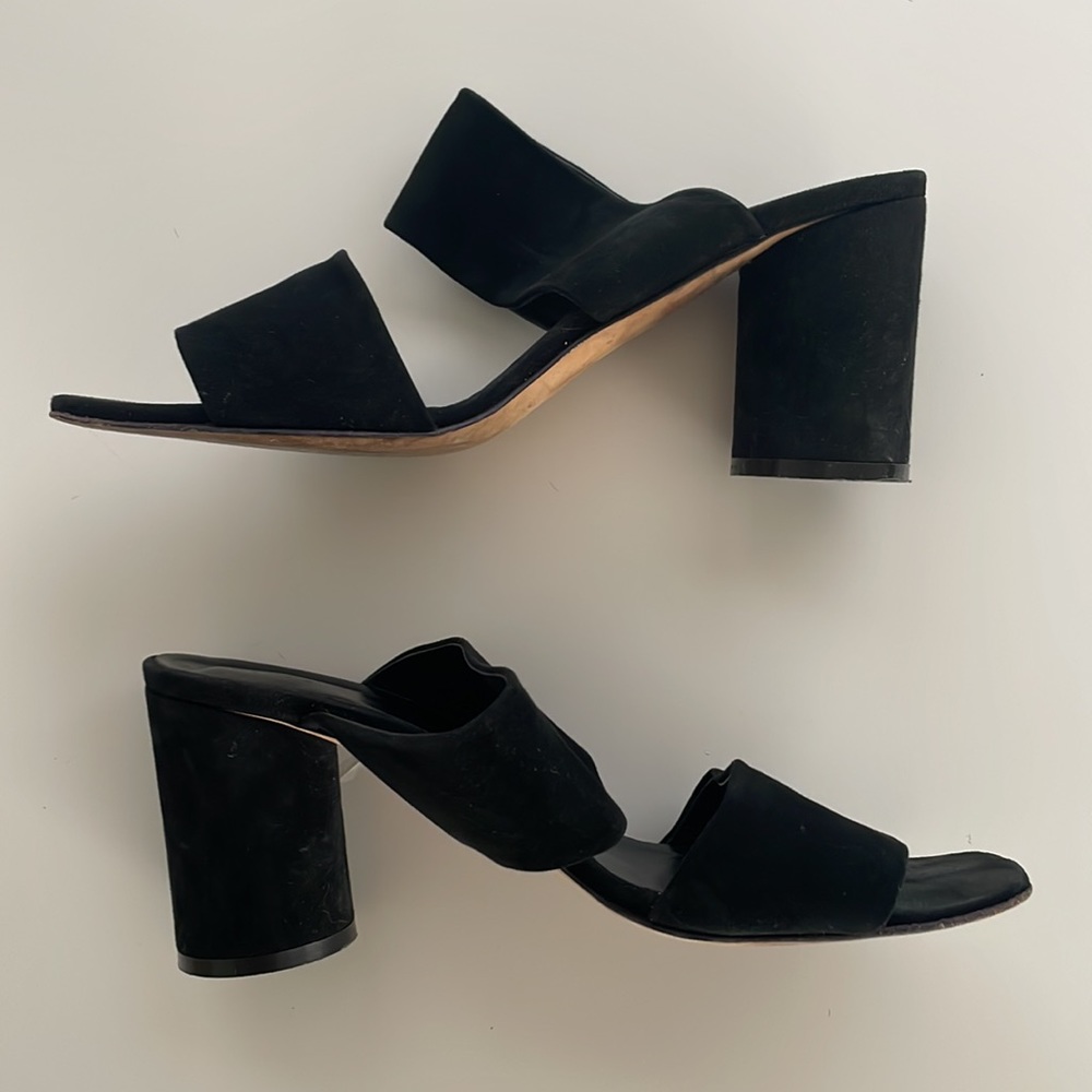 Aeyde suede round heel sandals